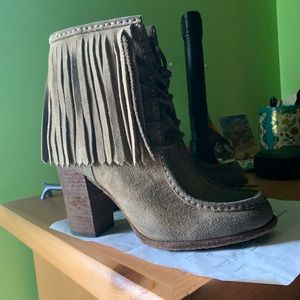 Frye Parker fringe booties